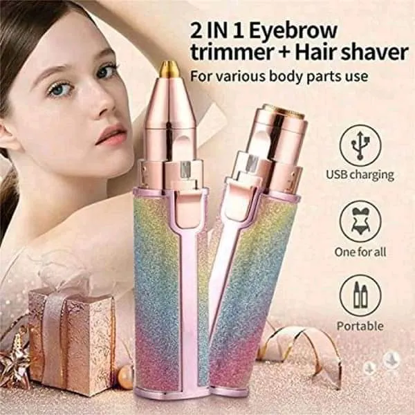 2 in 1 Blowless Eyebrow Trimmer
