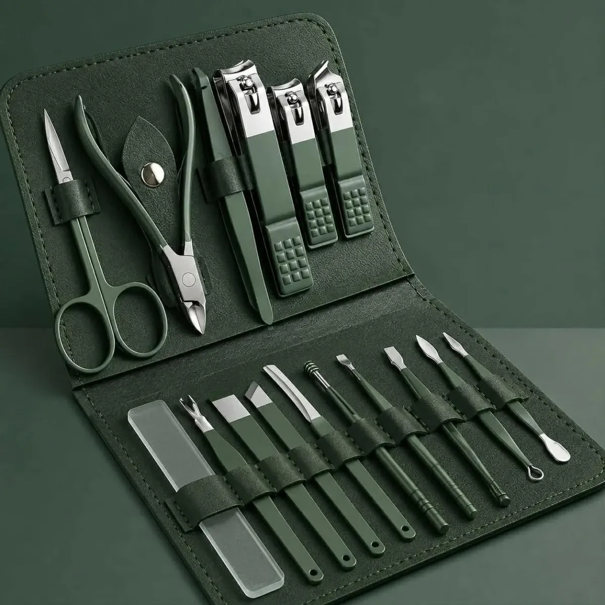 Professional Stainless Steel Manicure & Pedicure Set (16 Pcs)