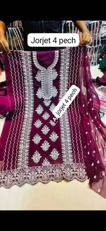 🌸✨ জর্জেট থ্রি পিস কালেকশন ✨🌸