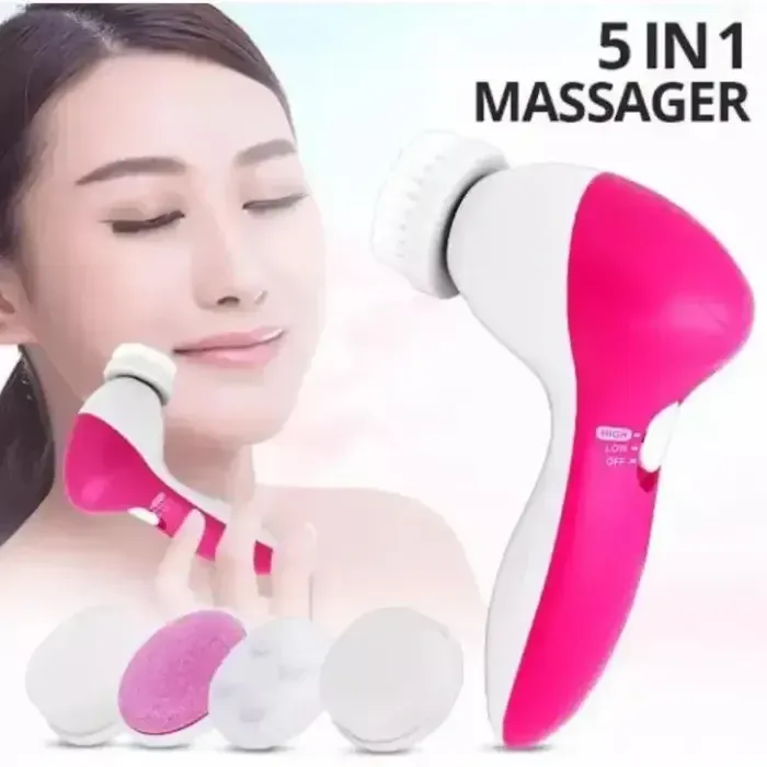 5 in 1 Facial Cleansing & Massaging Spin Brush Set