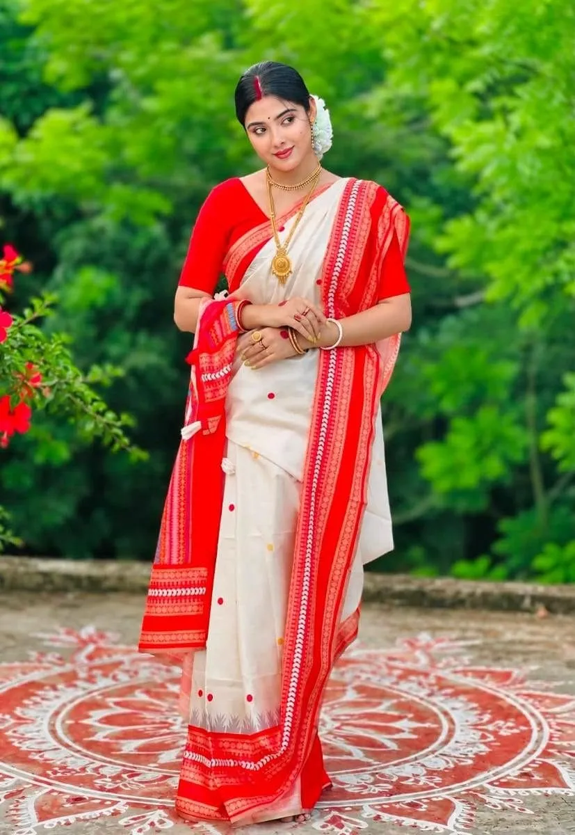 💢 Indian Inspired Assam Silk Saree