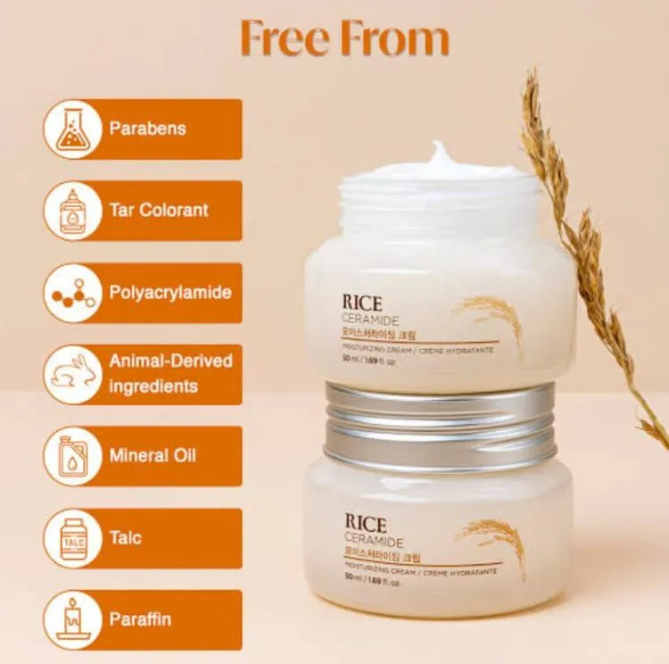 Rice Ceramide Moisturizing Cream | Paraben-Free Skin Care ✨