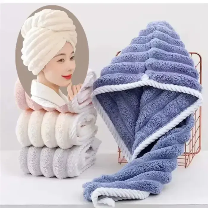 Large Thick Striped Cotton Towel