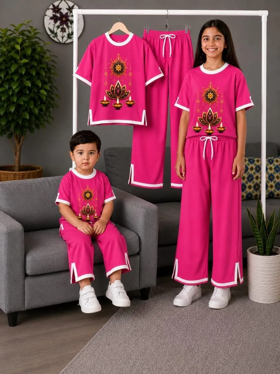 💢 Kids Puja Tshirt and Pant Set